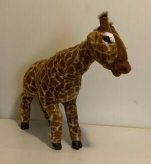 Discovery Channel Giraffe Plush Stuffed Animal 19" Head to Tail Bendable Legs